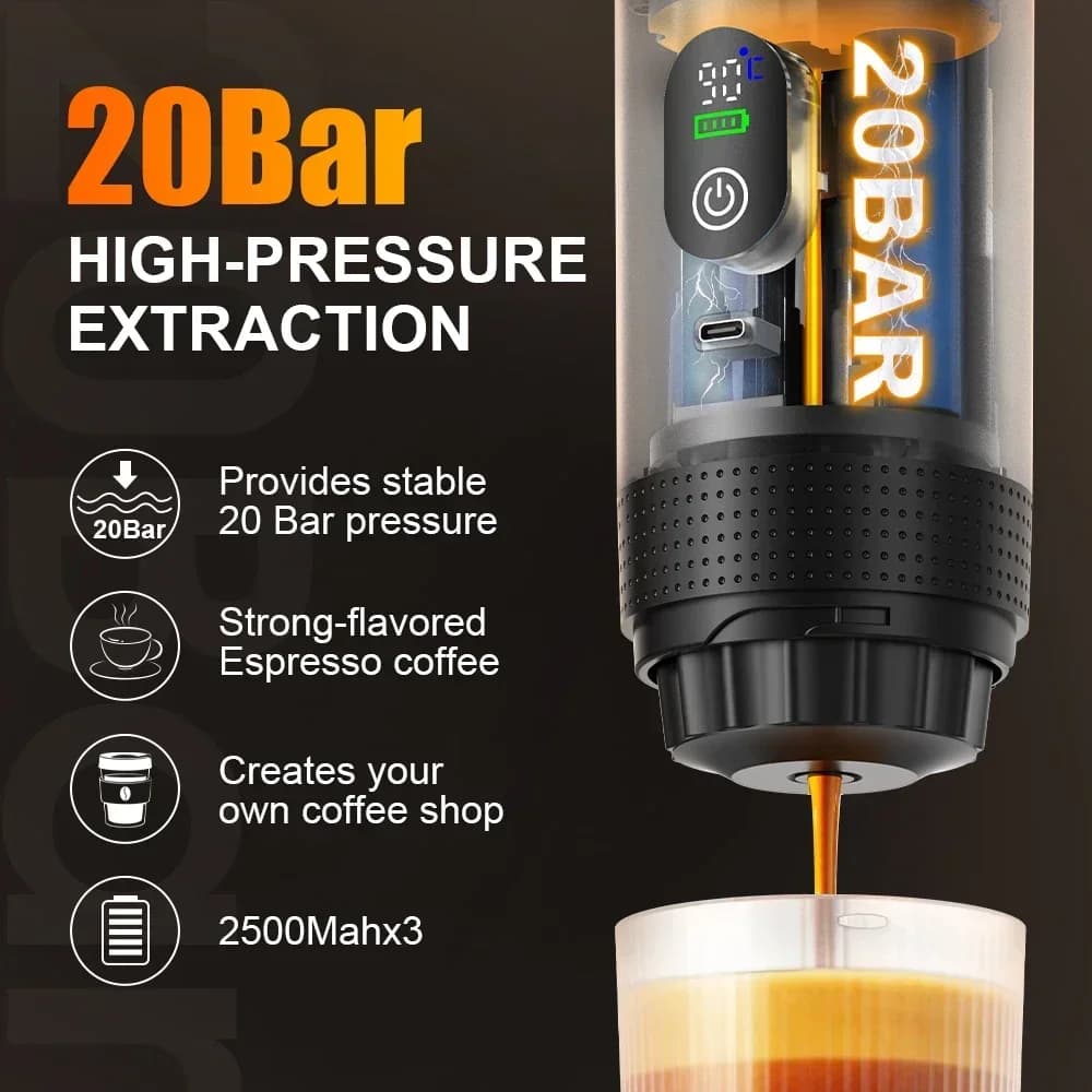Máy pha cà phê Espresso cầm tay 3 trong 1