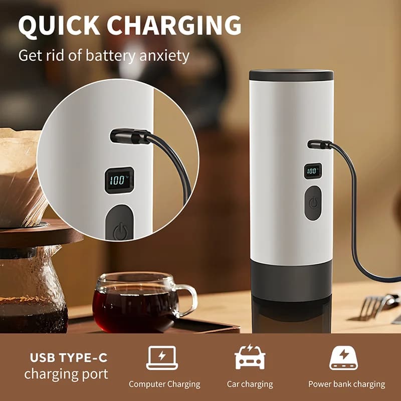 Máy pha cà phê điện cầm tay 7800mAh