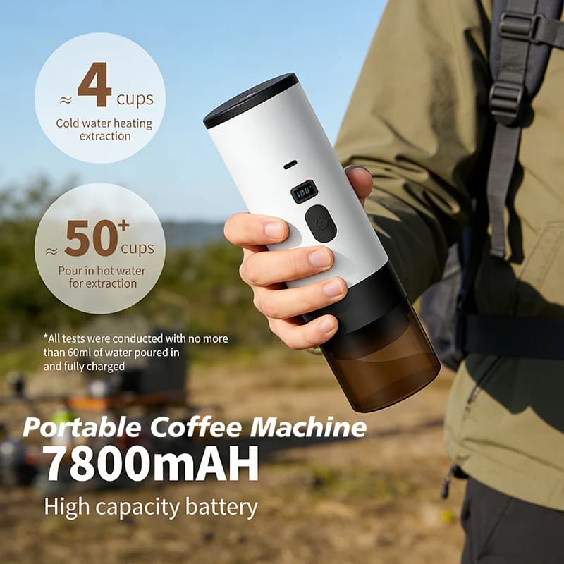 Máy pha cà phê điện cầm tay 7800mAh