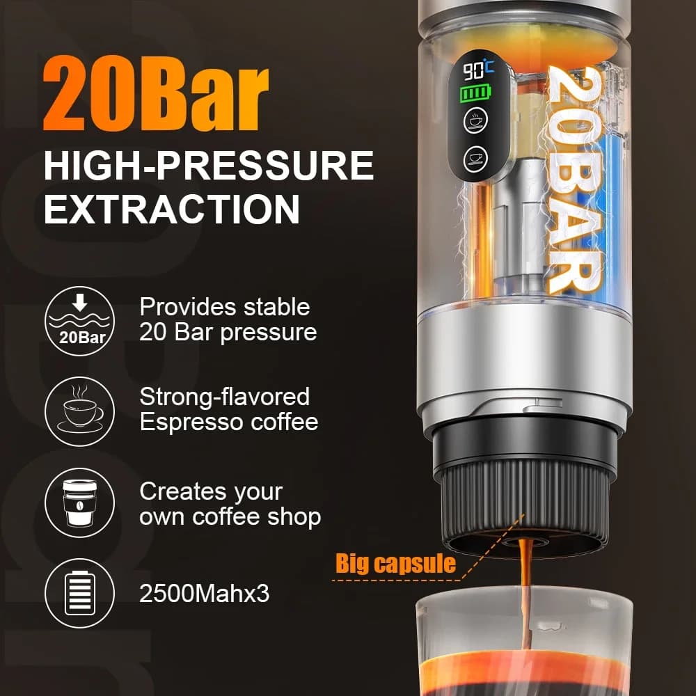 Máy pha cà phê Espresso cầm tay 3 trong 1